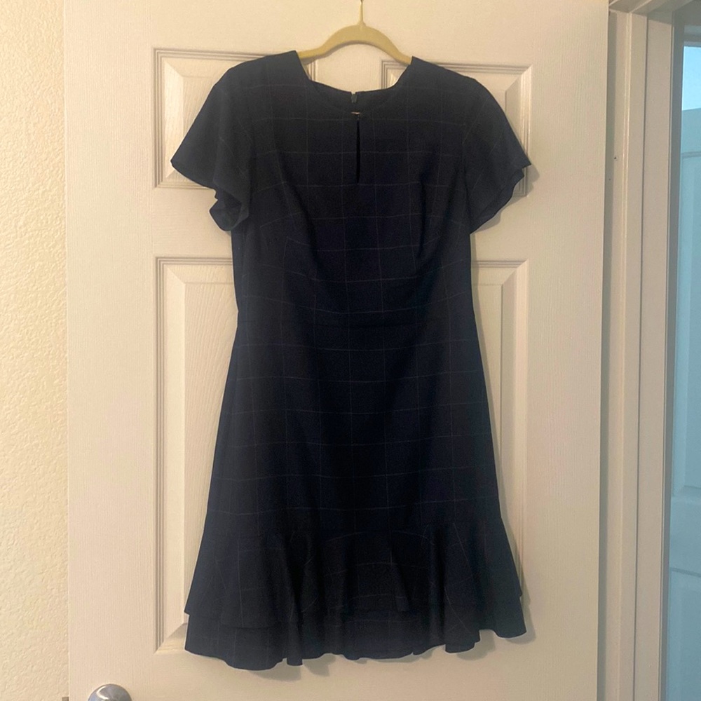 BR Navy/Gray flutter Dress